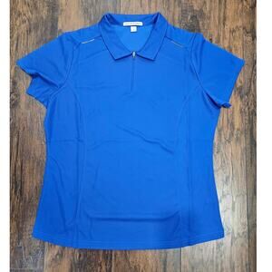 Port Authority Zip Up Polo Top Women's Size Large